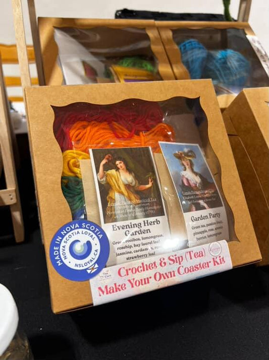 Crochet & Sip (Tea) Make Your Own Pride Coaster Kit - Rainbow Sip
